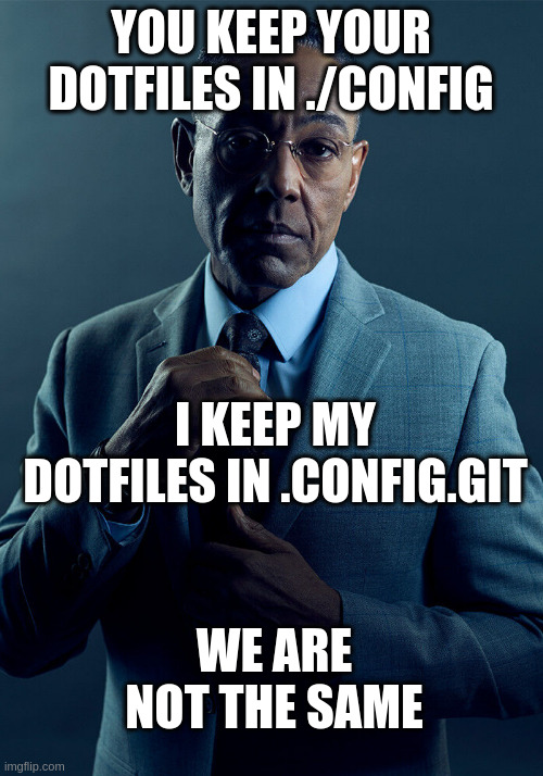 dotfiles locally and dotfiles in git are not the same