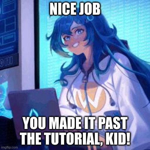 One of the default hyprland wallpapers is this anime girl
