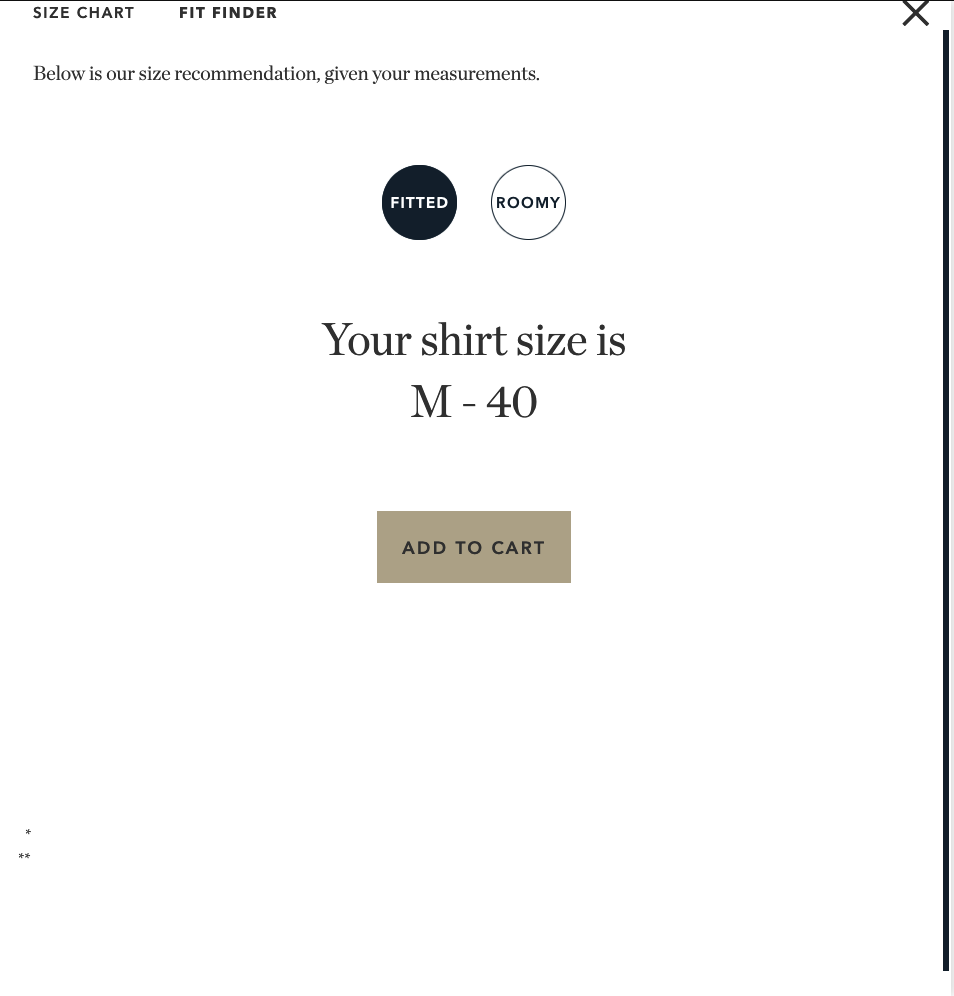 my recommended size