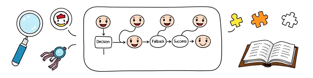 an AI generated illustration of a state machine flowchart